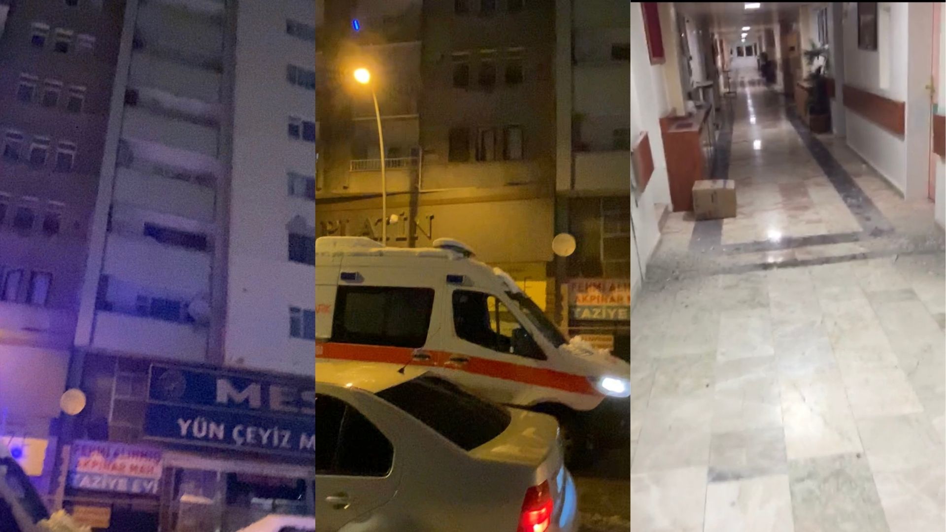 AKPINAR MAHALLESİ’NDE AĞIR HASAR ALAN BİNADA MAHSUR KALAN YAŞLI HASTAYI KURTARMAYA YÖNELİK ÇALIŞMALAR BAŞLATILDI