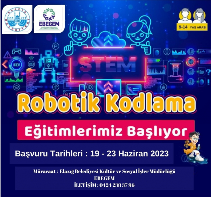 EBEGEM, TEMEL BİLGİSAYAR VE ROBOTİK KODLAMA KURSU AÇIYOR