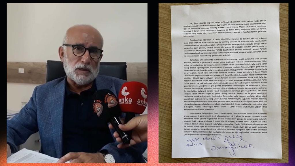 İL GENEL MECLİSİ, MHP GURUBU’NDAN İSAŞ GURUBUNA CEVAP: İSAŞ GURUP MHP İL GENEL MECLİSİ GURUBUMUZDAN ÖZÜR DİLEMELİDİR