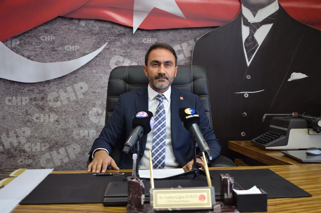 CHP İL BAŞKANI DURAN:”İSRAİL İNSANLIK SUÇU İŞLEMEKTEDİR”