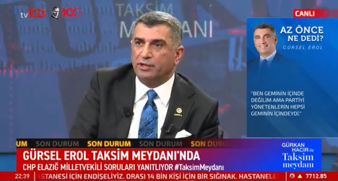 MİLLETVEKİLİ EROL:”CHP’DE KESİNLİKLE DEĞİŞİME İHTİYAÇ VAR”