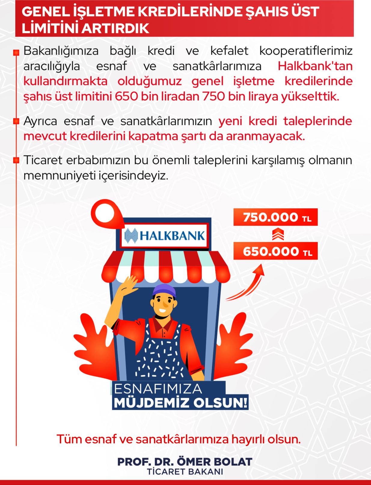 MİLLETVEKİLİ KELEŞ AÇIKLADI:” ESNAF VE SANATKARLARA DAHA GENİŞ FİNANSAL ALAN AÇILACAK”