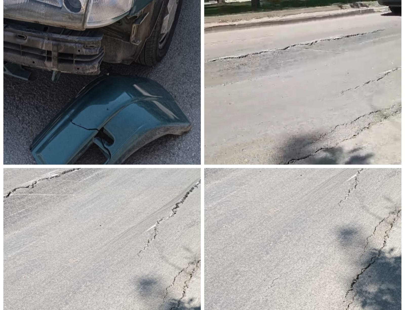 Bozuk yollar araçlara hasar vermeye devam ediyor…