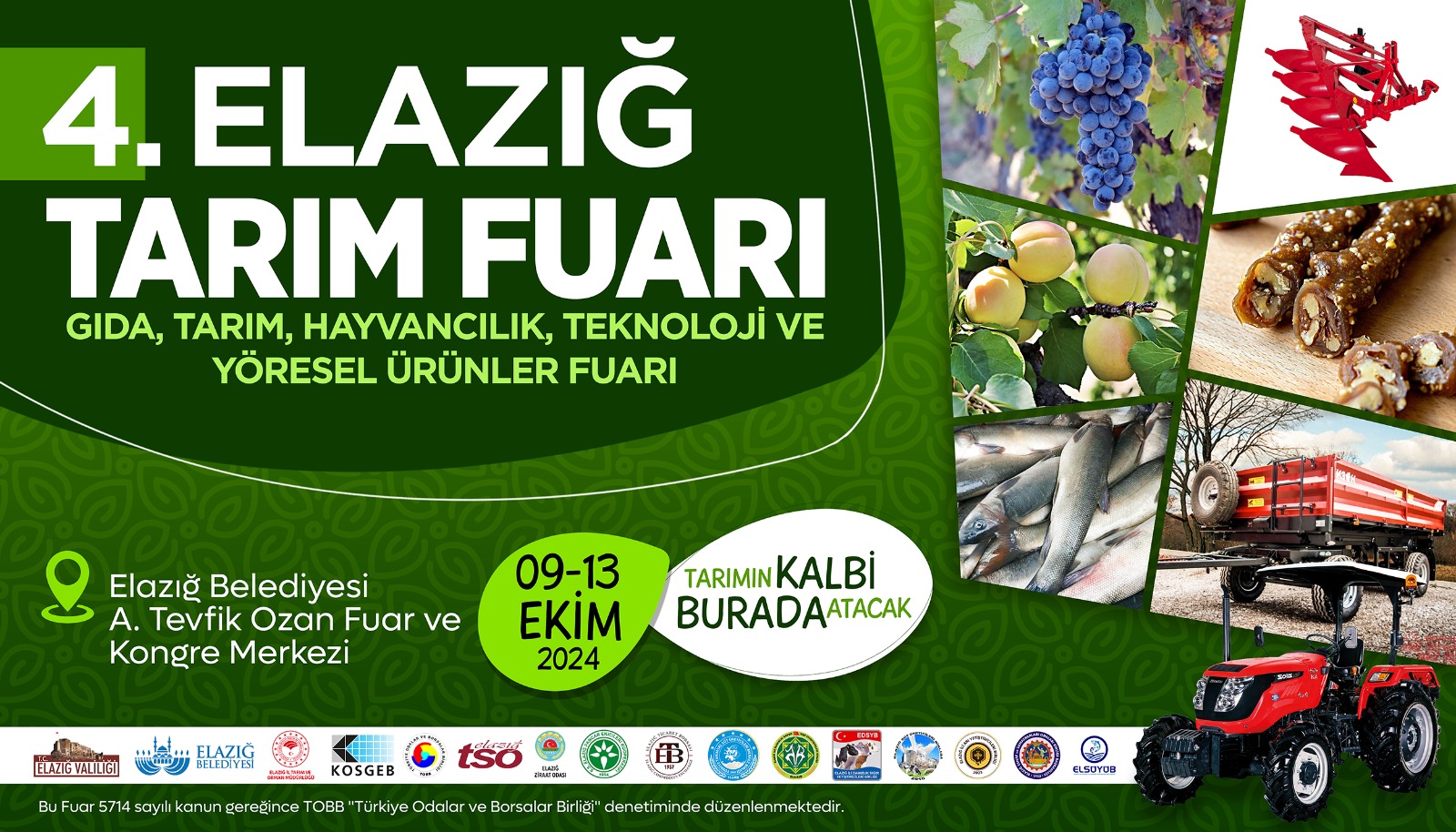 4. Elazığ Tarım Fuarı 9 Ekim’de başlıyor..