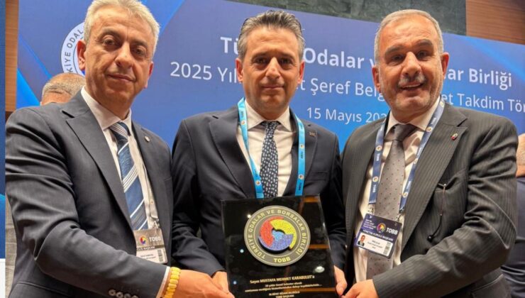 BAŞKAN ALAN, TOBB 2025 YILI HİZMET ŞEREF BELGESİ TAKDİM TÖRENİ’NE KATILDI