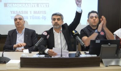 Türk-İş konfederasyonuna bağlı sendikalar 1 Mayıs Emek ve Dayanışma Günü nedeniyle bir araya geldi