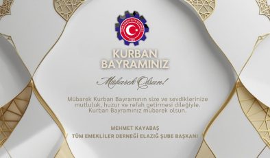 TÜM EMEKLİLER DERNEK BAŞKANI MEHMET KAYABAŞ HAYIRLI BAYRAMLAR DİLER