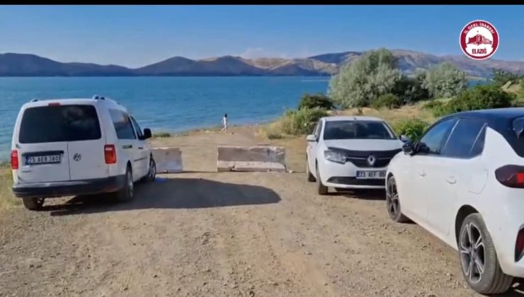 Sivrice Sahilinde Otopark Düzenleme Çalışmaları Başladı