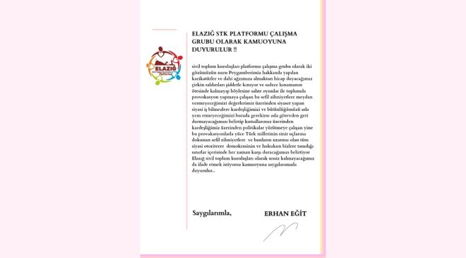 “STK Platformu: Kutsal Değerlerimiz Üzerinden Siyaset Kabul Edilemez”