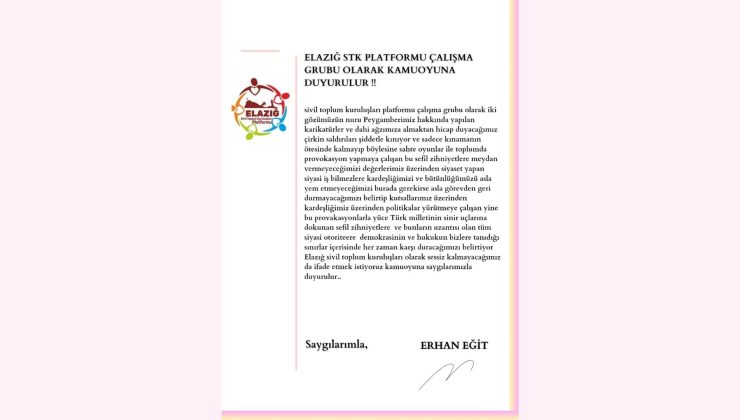 “STK Platformu: Kutsal Değerlerimiz Üzerinden Siyaset Kabul Edilemez”
