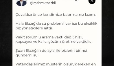 Nazırlı’dan  Su Sorunu ile ilgili açıklama “Önce Çuvaldızı Kendimize Batırıyoruz”