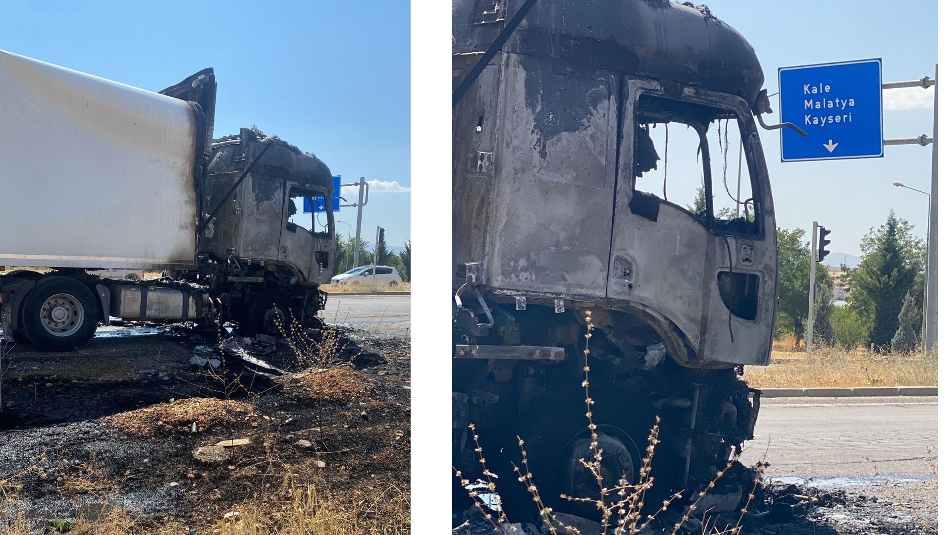 ELAZIĞ’DA SEYİR HALİNDE TUTUŞAN OTOMOBİL KORKUTTU