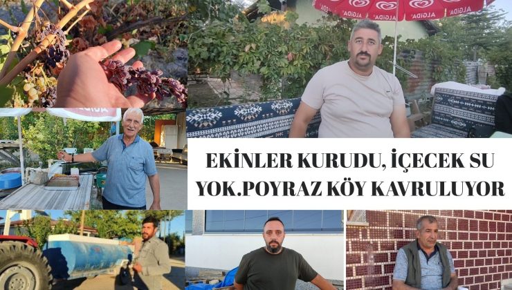 İçmeye su bulamıyorlar…Ne olacak bu Poyraz Köy’ün hali?