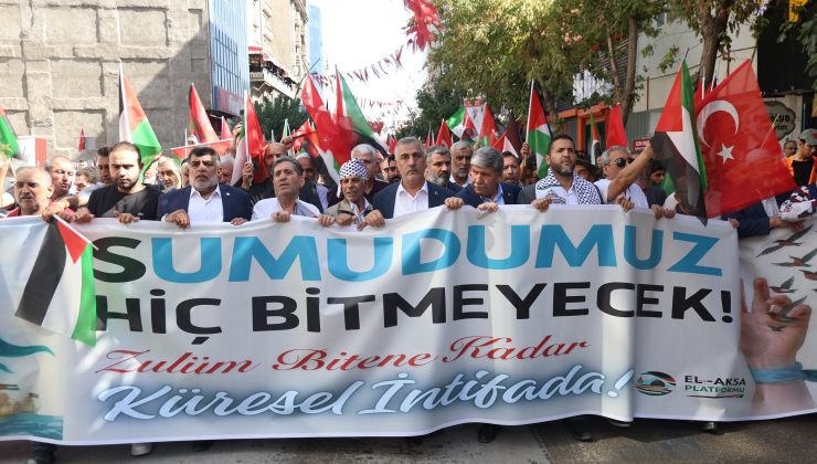 El-Aksa Platformu Tarafından ‘Sumud Filosu’ İçin Yürüyüş Yapıldı