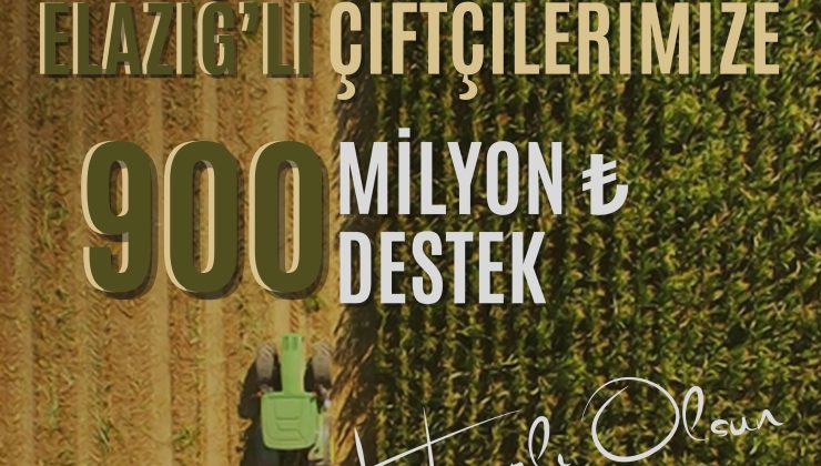 Elazığ’a 900 Milyon TL Zirai Don Desteği 
