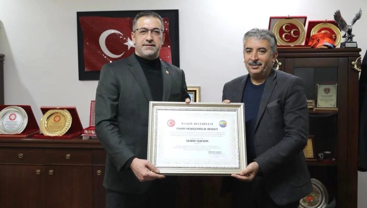 IŞIKVER’E FAHRİ HEMŞEHRİLİK BERATI