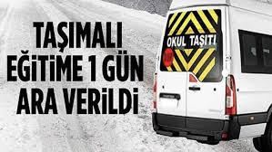 Buzlanma ve don riski nedeni ile Elazığ’da taşımalı eğitime 1 gün tatil