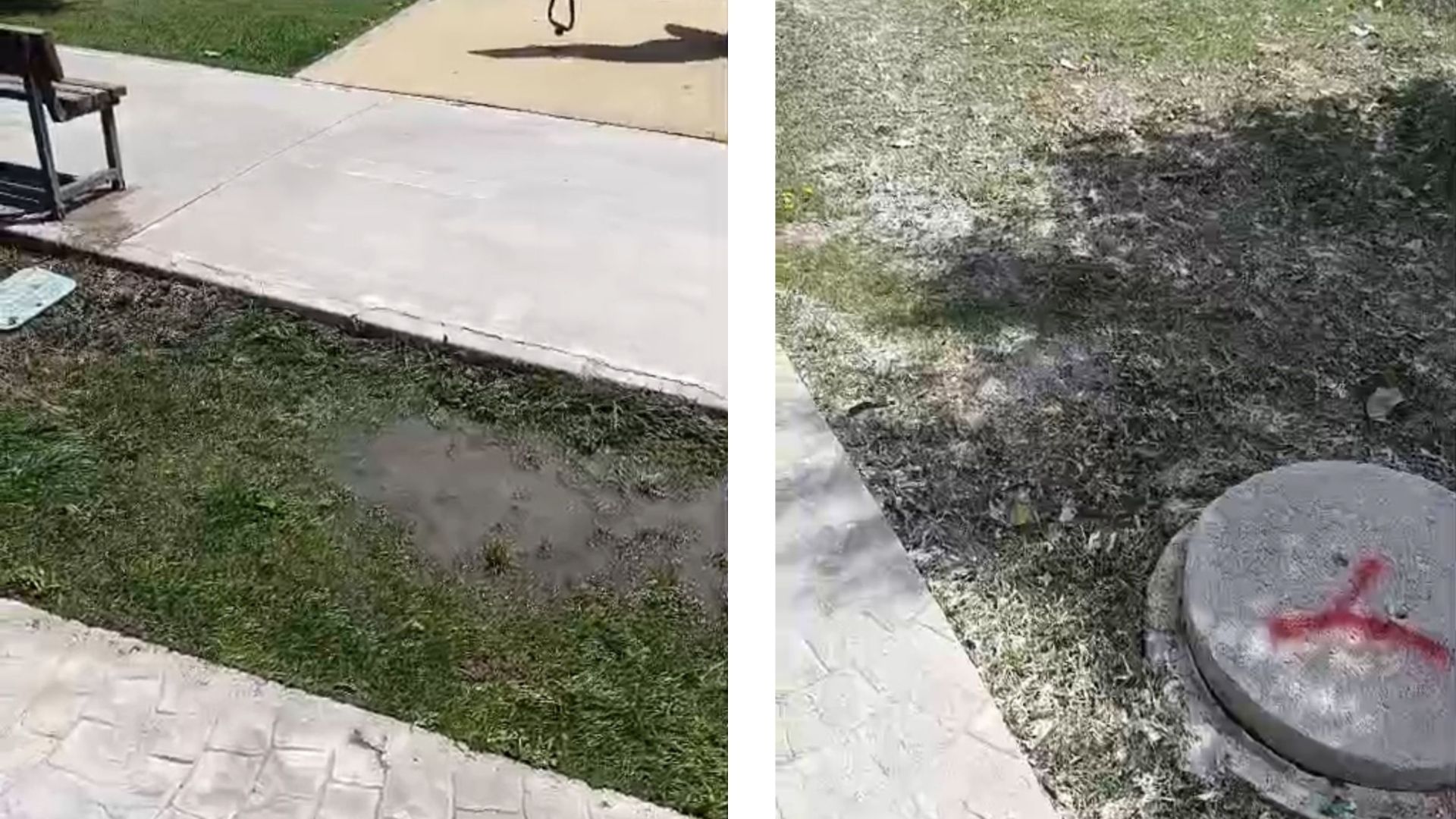 ABDULLAHPAŞA MAHALLESİNDE PATLAYAN LOGAR KAPAĞI SONRASI TEMİZLENMEYEN ÇİMLERE VATANDAŞ TEPKİ GÖSTERDİ