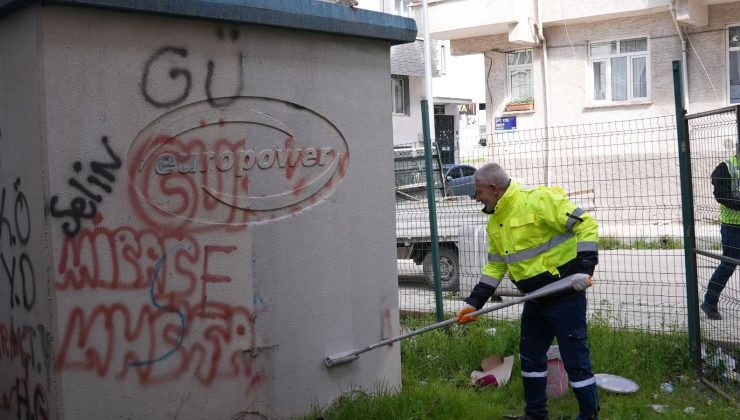 Elazığ Belediyesi, kent estetiğini bozan duvar yazılarını temizleyerek görüntü kirliliğinin önüne geçiyor.