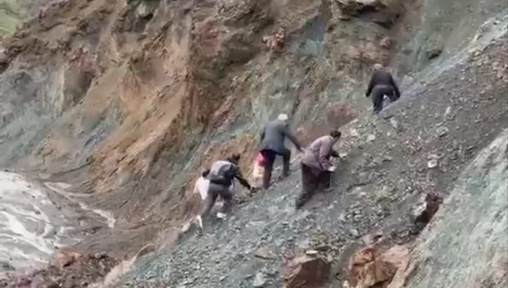 Heyelan Bölgesinde Tehlikeli Yolculuk: Çözüm Bekleniyor