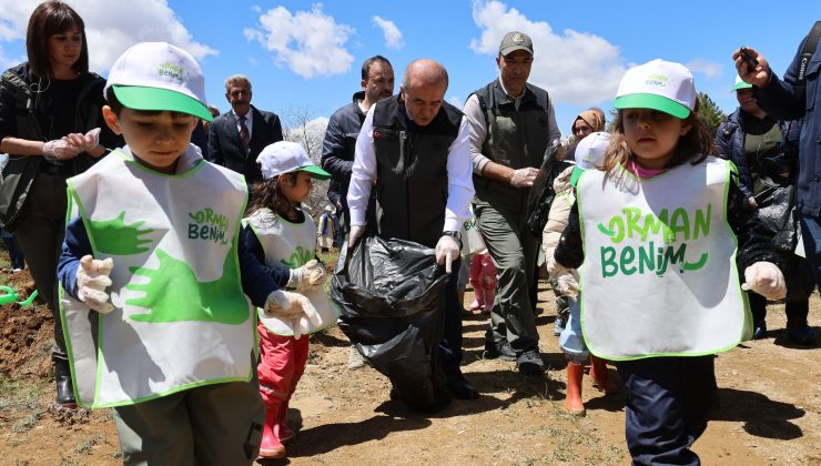 ‘Orman Benim’ kampanyası kapsamında orman temizliği ve fidan dikim etkinliği