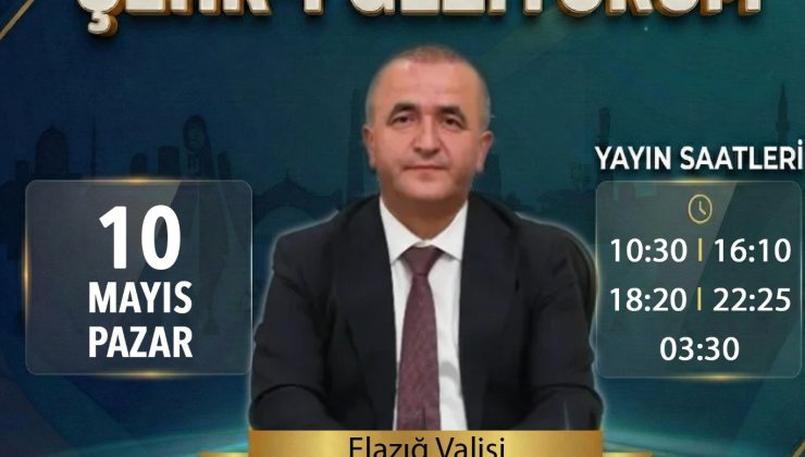 Elazığ Valisi Numan Hatipoğlu TGRT Belgesel’de Konuk Olacak