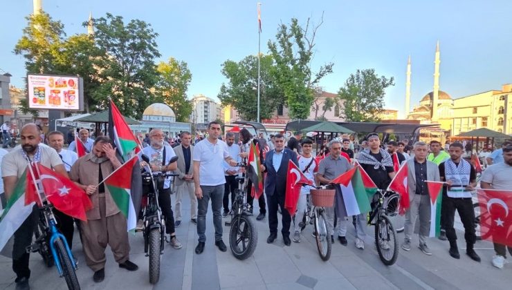 Elazığlılar Gazze için pedal çevirdi