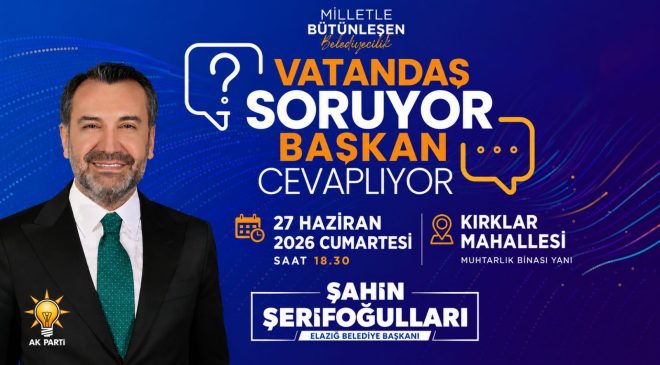 Başkan Şerifoğulları, “Vatandaş Soruyor, Başkan Cevaplıyor” programı kapsamında yarın Kırklar Mahallesi’nde