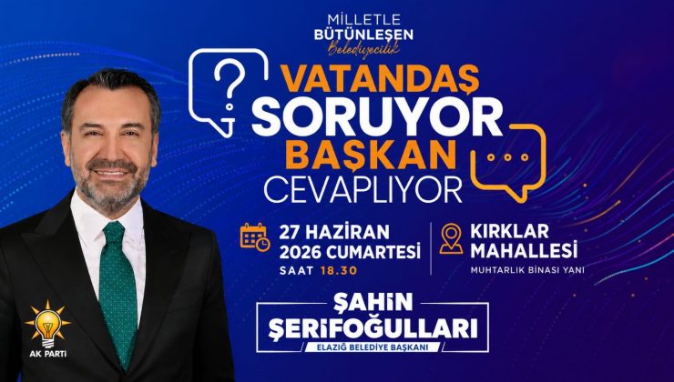 Başkan Şerifoğulları, “Vatandaş Soruyor, Başkan Cevaplıyor” programı kapsamında yarın Kırklar Mahallesi’nde