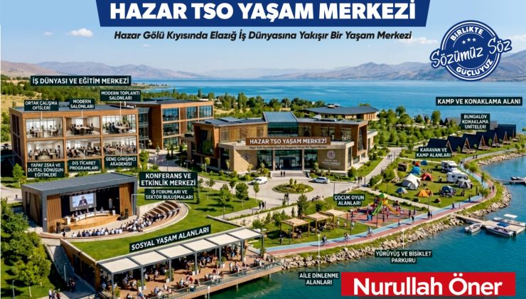 Elazığ TSO Başkan Adayı Nurullah Öner’den Hazar Gölü Kıyısına “Yaşam Merkezi” Projesi