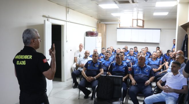 Elazığ Belediyesi Zabıta Müdürlüğü personeline yönelik “Narkorehber” konulu eğitim semineri düzenlendi.