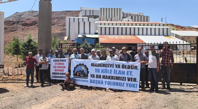 Maden’deki işçilerin eylemi 2. Gününde: “Hakkımızı alamazsak 24 Temmuz’da Ankara’ya yürüyeceğiz”