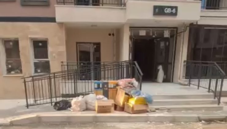 Elazığ’da Aksaray TOKİ sakinlerinden çöp konteyneri tepkisi!