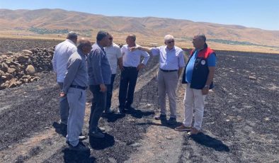 Karakoçan’da Yangından Etkilenen Tarım Arazileri Yerinde İncelendi