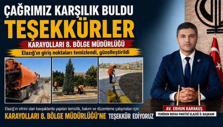 Yeniden Refah Partisi’nden Karayolları’na Teşekkür: “Çağrımız Karşılık Buldu
