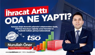 ETSO Başkan Adayı Öner:”İhracat arttı, Oda ne yaptı? “