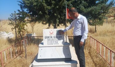 Anahtar Parti Sivrice İlçe Başkanı Varol Şehit Güler’in Kabrinde Konuştu: “Biz Şehitlerimizin Resmini Okşarız”