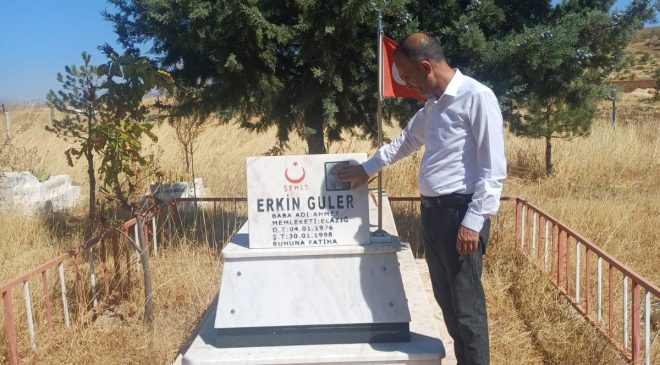 Anahtar Parti Sivrice İlçe Başkanı Varol Şehit Güler’in Kabrinde Konuştu: “Biz Şehitlerimizin Resmini Okşarız”