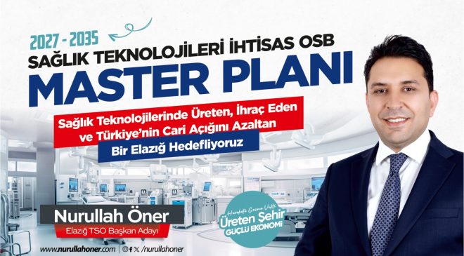 Nurullah Öner’den Elazığ İçin Büyük Vizyon: “Sağlık Teknolojilerinde Üreten, İhraç Eden ve Türkiye’nin Cari Açığını Azaltan Bir Elazığ Hedefliyoruz”