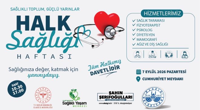 ELAZIĞ’DA “SAĞLIKLI TOPLUM, GÜÇLÜ YARINLAR” ETKİNLİĞİ DÜZENLENECEK