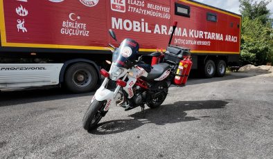 Elazığ Belediyesi İtfaiye Müdürlüğü envanterinetırmak amacıyla envanterine öncü motosiklet ile Mobil Eğitim, Tatbikat ve Müdahale Aracı