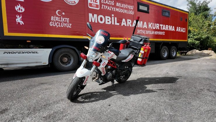 Elazığ Belediyesi İtfaiye Müdürlüğü envanterinetırmak amacıyla envanterine öncü motosiklet ile Mobil Eğitim, Tatbikat ve Müdahale Aracı