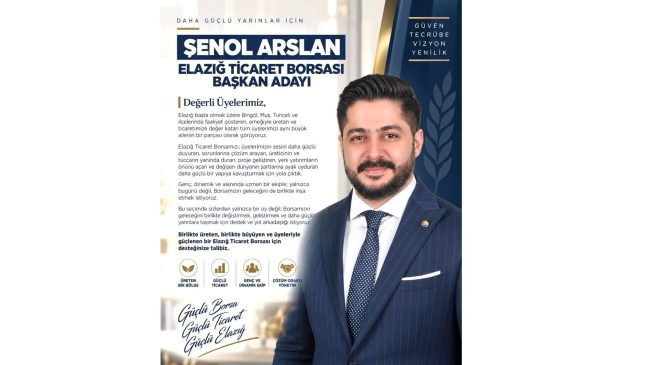 *Başkan Adayı Şenol Arslan’dan Ticaret Borsası Üyelerine Mesaj: “Geleceği Birlikte İnşa Edeceğiz”*