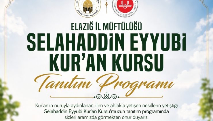 Selâhaddin Eyyûbî Kur’an Kursu öğrencilerinin başarıları ödüllendirilecek