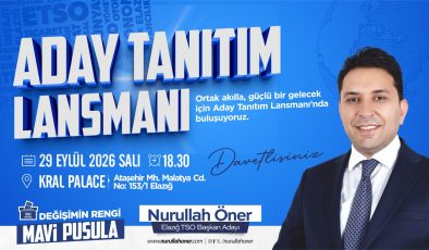 Nurullah Öner, aday tanıtım lansmanını 29 Eylül’de gerçekleştirecek