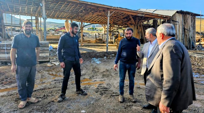 Hüda Par Heyeti Kovancılar’da Sel Bölgesini Ziyaret Etti